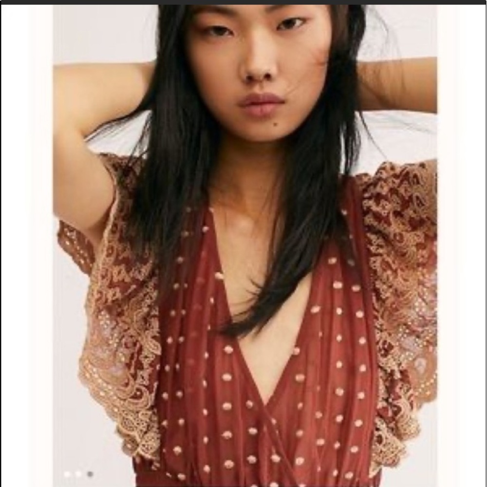 Free People Sand in Your Toes Embroidered Wrap XS